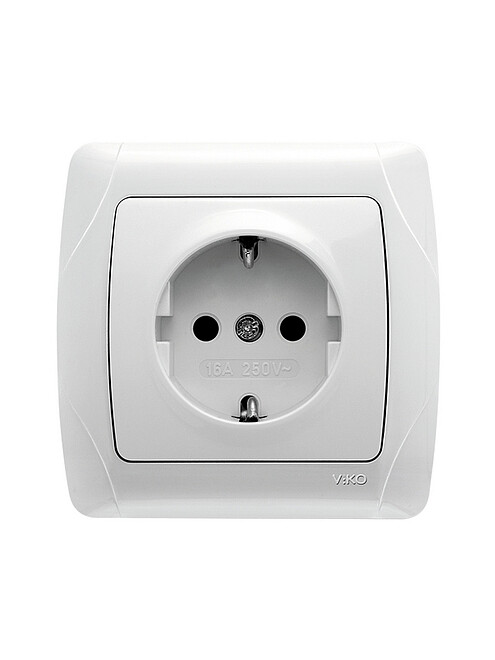 Розетка Viko CARMEN 90561008 1мест. с/з белый 495x660 Розетка Viko CARMEN 90561008 1мест. с/з белый 495x660 в Материке