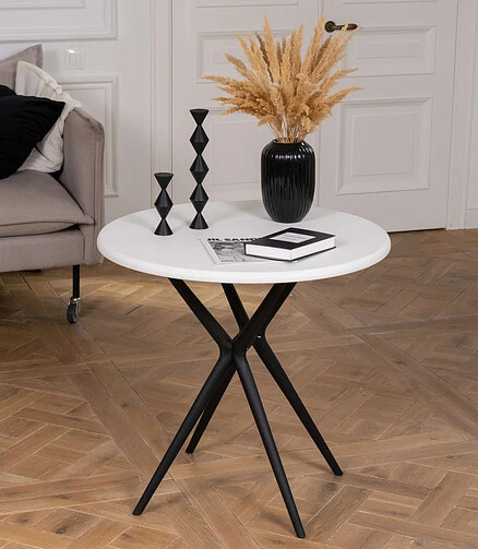 Стол TEORI T2 круглый (80x80x75) пластик белый PP9902WB 438x503 в Материке - Вариант 2