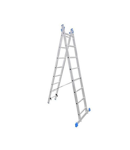 Лестница универсальная LadderBel алюмин. 2- секционная 8-ступ. 2-х секц. LS208 438x503 в Материке