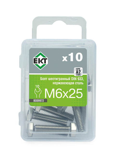 Болт 6-гранный M6х25, DIN933, НЕРЖ. СТАЛЬ, ЕКТ (уп=10шт) 495x660 Болт 6-гранный M6х25, DIN933, НЕРЖ. СТАЛЬ, ЕКТ (уп=10шт) 495x660 в Материке