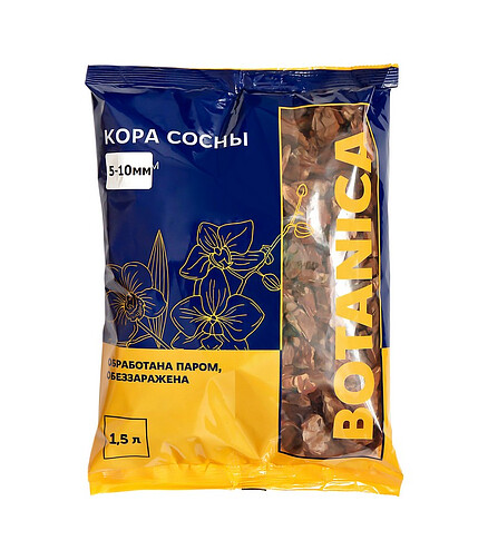 Кора сосновая Botanica 5-10мм (1,5л) 438x503 в Материке