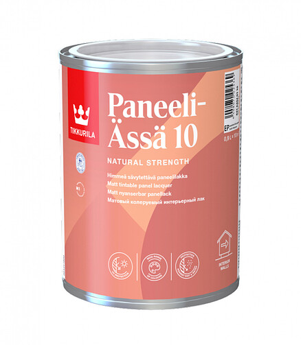 Лак Tikkurila Paneeli-Assa ЕР матовый, 0,9л 438x503 в Материке