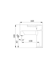 Смеситель COLUMN BLACK CLM 26M B (для умывальника) черный