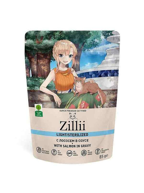 Корм для кошек ZILLII лосось, соус (85г) 495x660 Корм для кошек ZILLII лосось, соус (85г) 495x660 в Материке