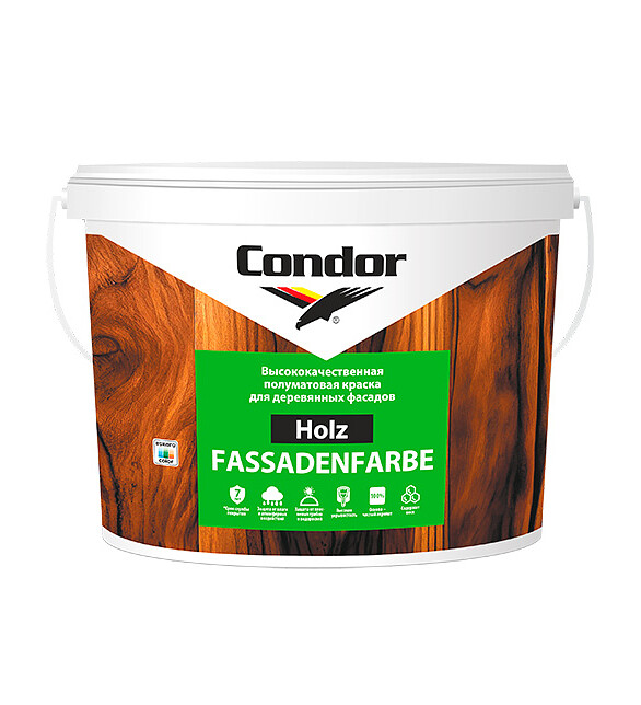 Краска Condor акриловая Holz Fassadenfarbe, 3кг 586x674 Краска Condor акриловая Holz Fassadenfarbe, 3кг 586x674 в Материке