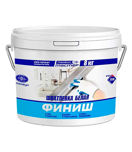 Шпатлевка Тайфун Мастер финишная, 8кг 438x503 в Материке