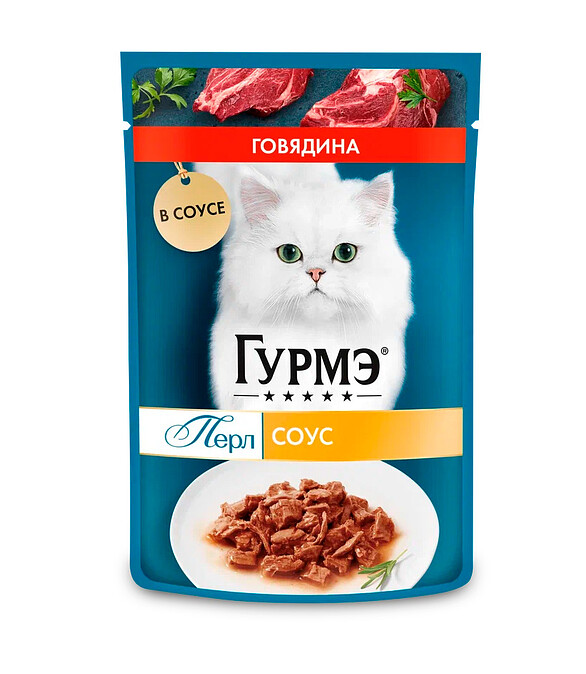 Корм для кошек Gourmet Perle говядина, соус (75г) 586x674 Корм для кошек Gourmet Perle говядина, соус (75г) 586x674 в Материке