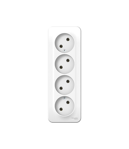 Розетка ОУ SE BLANCA BLNRA000411 4мест. белый 438x503 в Материке - Вариант 2