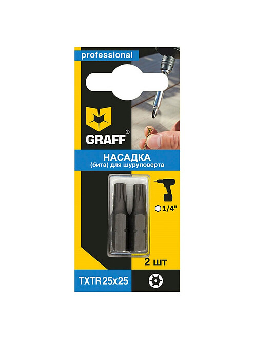 Бита GRAFF TR25 25мм 2шт/уп. 495x660 Бита GRAFF TR25 25мм 2шт/уп. 495x660 в Материке