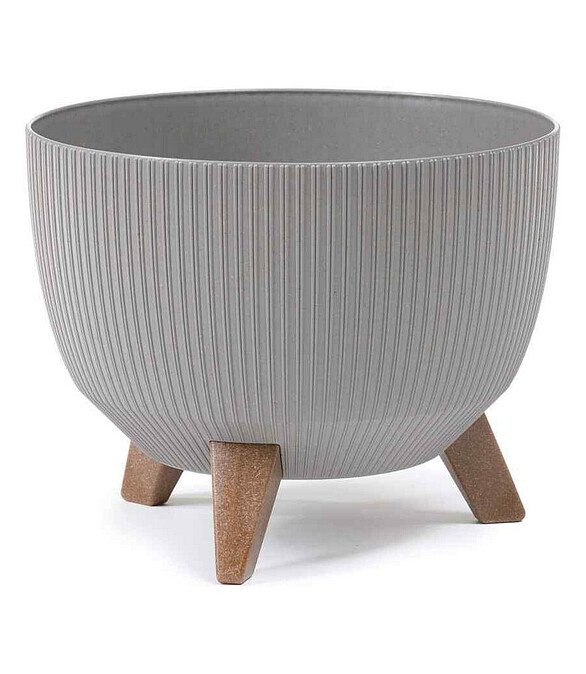 Кашпо ROMA wood с вставкой (47x22см) пластик серый LA922-27 586x674 Кашпо ROMA wood с вставкой (47x22см) пластик серый LA922-27 586x674 в Материке