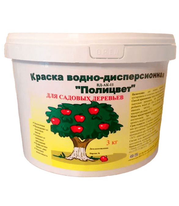 Краска для садовых деревьев Полицвет (3кг) 586x674 Краска для садовых деревьев Полицвет (3кг) 586x674 в Материке