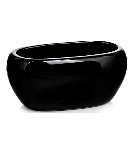 Горшок PIANO (27х17х13см) керамика черный арт.31.023.27 438x503 в Материке
