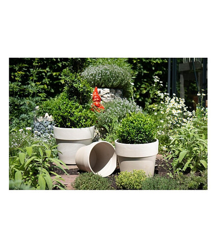 Горшок GRANIT Calima (24x22см) терракота светло-серый T-227-036-24-Р 438x503 в Материке - Вариант 2