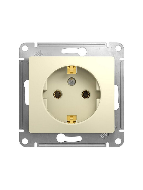 Розетка SE GLOSSA GSL000243 1мест. с/з беж. 495x660 Розетка SE GLOSSA GSL000243 1мест. с/з беж. 495x660 в Материке