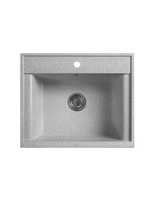 Мойка SG-REC-6050 600х500мм иск.мрамор-ОЛОВО СВЕТЛОСЕРЫЙ RS с выпуском 495x660 Мойка SG-REC-6050 600х500мм иск.мрамор-ОЛОВО СВЕТЛОСЕРЫЙ RS с выпуском 495x660 в Материке