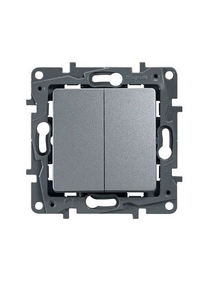 Выключатель Legrand ETIKA 672402 2кл. алюмин. 238x286 в Материке