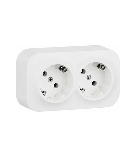 Розетка Legrand QUTEO 782233 2мест. с/з белый 438x503 в Материке