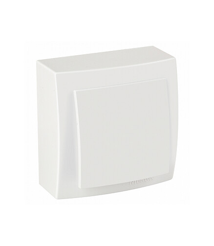 Выключатель Nilson THEMIS 26111001 1кл. белый 438x503 в Материке