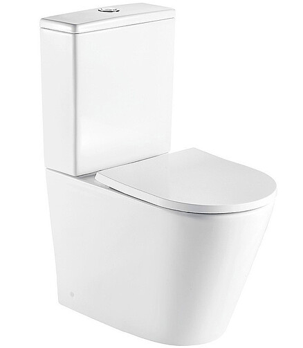 Унитаз-компакт WISLA безободковый ТОРНАДО с сиденьем DUROPLAST Slim S-Close 438x503 в Материке