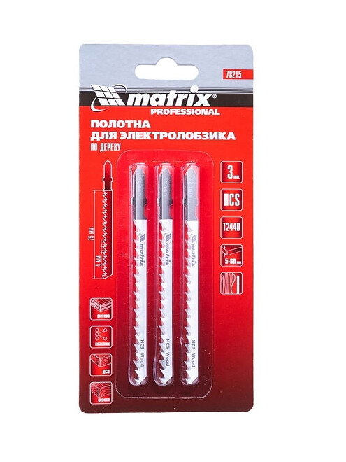Пилка д/лобзика по дереву MATRIX T244D 3шт/уп. 495x660 Пилка д/лобзика по дереву MATRIX T244D 3шт/уп. 495x660 в Материке