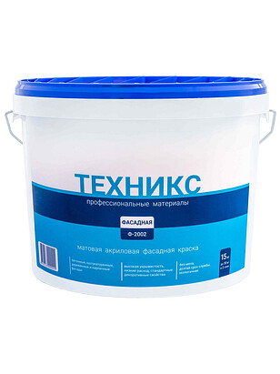 Краска ТЕХНИКС Фасад Ф-2002P белая, 15кг 238x286 в Материке