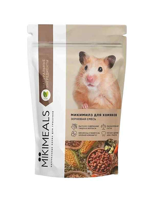 Корм для хомяков MIKIMEALS (800г) 495x660 Корм для хомяков MIKIMEALS (800г) 495x660 в Материке