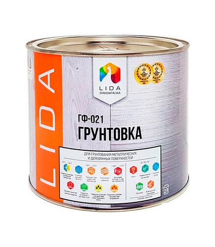 Грунтовка Lida ГФ-021 светло-серая, 2кг 438x503 в Материке