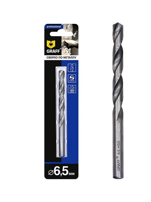 Сверло по металлу GRAFF 6,5мм 495x660 Сверло по металлу GRAFF 6,5мм 495x660 в Материке