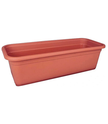 Ящик балконный VENUS Mat Eco Recycled (40x16x13см) пластик кирпичный 5165-010 438x503 в Материке