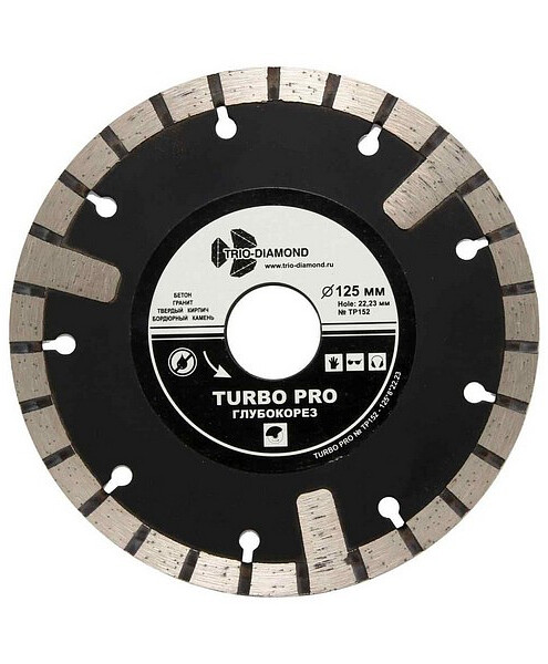 Диск алмазный TRIO-DIAMOND Turbo Pro глубокорез 125мм 495x660 Диск алмазный TRIO-DIAMOND Turbo Pro глубокорез 125мм 495x660 в Материке