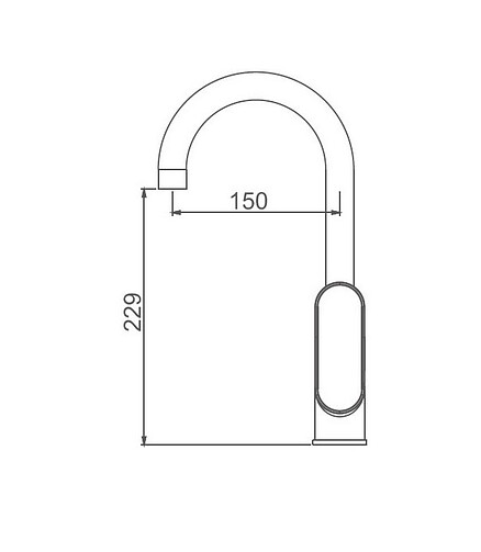 Смеситель K14022T (для кухни) черная бронза 438x503 в Материке - Вариант 2