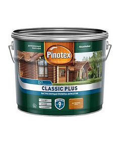 Пропитка-антисептик Pinotex Classic Plus 3 в 1 Лиственница 9л