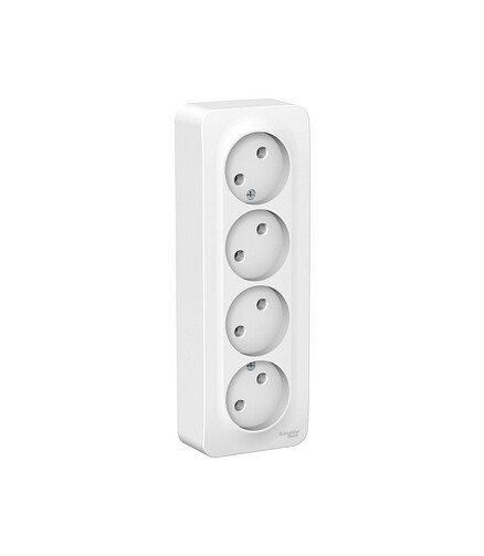 Розетка ОУ SE BLANCA BLNRA000411 4мест. белый 438x503 в Материке