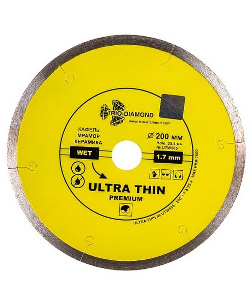 Диск алмазный TRIO-DIAMOND Ultra Thin сплошной 200х1.7х25.4мм 495x660 Диск алмазный TRIO-DIAMOND Ultra Thin сплошной 200х1.7х25.4мм 495x660 в Материке