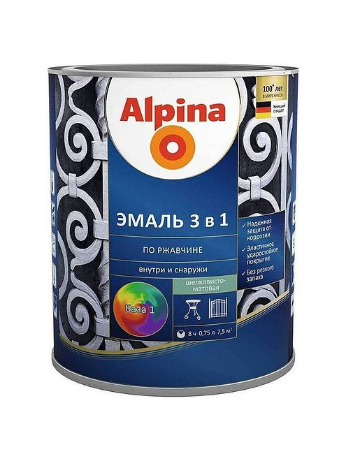 Грунт-эмаль Alpina 3в1 База1, шелковисто-матовая, 0,75л/ 0,88кг 495x660 Грунт-эмаль Alpina 3в1 База1, шелковисто-матовая, 0,75л/ 0,88кг 495x660 в Материке