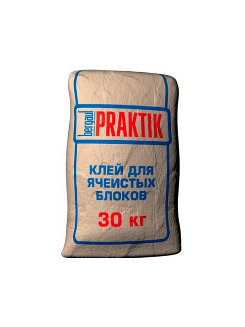Клей Bergauf Praktik для блоков, 30кг 495x660 Клей Bergauf Praktik для блоков, 30кг 495x660 в Материке