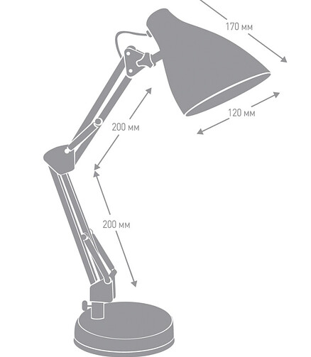 Светильник настольный KD-331 C02 черн. 438x503 в Материке - Вариант 2