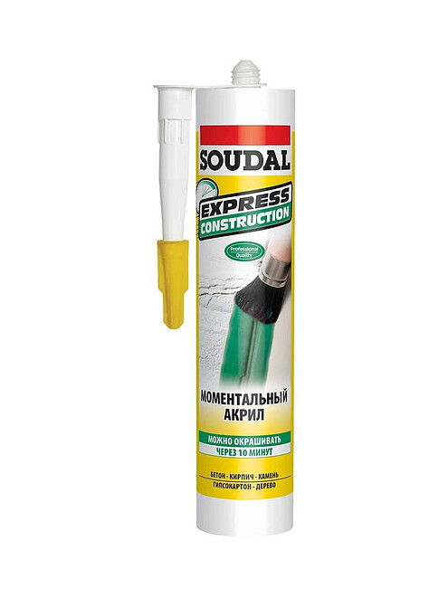 Герметик SOUDAL EXPRESS акриловый белый, 280мл 495x660 Герметик SOUDAL EXPRESS акриловый белый, 280мл 495x660 в Материке