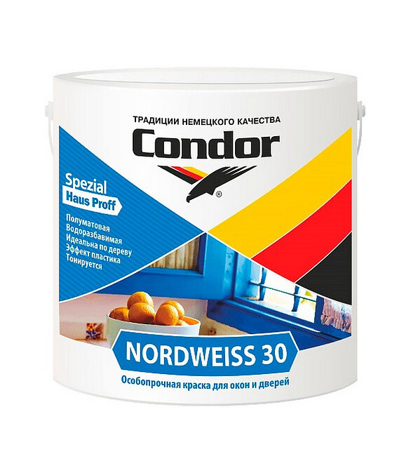 Краска Condor Nordweiss 30, 3кг 586x674 Краска Condor Nordweiss 30, 3кг 586x674 в Материке