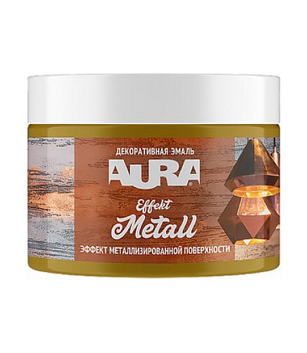 Эмаль Aura Effekt Metall декоративная металл, 0,25кг 438x503 в Материке
