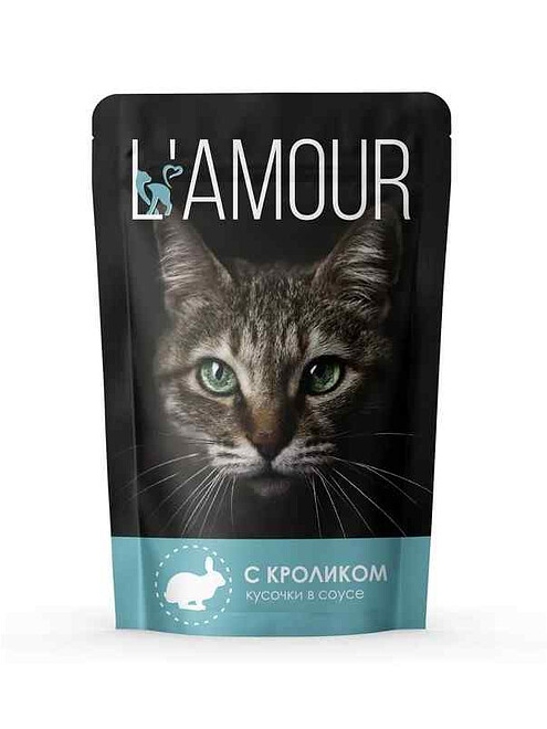 Корм для кошек L AMOUR кролик, соус (75г) 495x660 Корм для кошек L AMOUR кролик, соус (75г) 495x660 в Материке