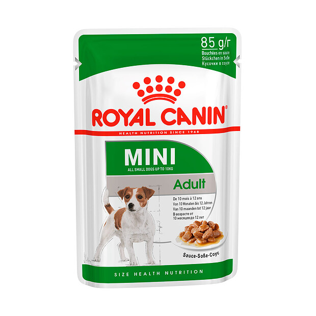 Корм для взрослых собак мелк. пород кусочки в соусе Mini Adult (85г) Royal Canin