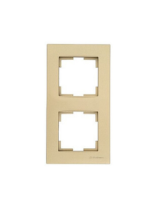 Рамка верт. Mutlusan RITA 2220-800-2285 2мест. золото доре 238x286 в Материке