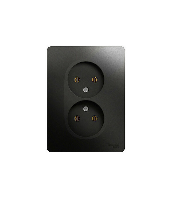 Розетка SE GLOSSA GSL000720 2мест. антрацит 586x674 Розетка SE GLOSSA GSL000720 2мест. антрацит 586x674 в Материке