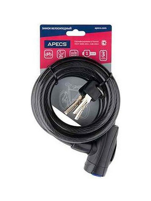 Замок велосипедный APECS PD-84, с тросом 150см 495x660 Замок велосипедный APECS PD-84, с тросом 150см 495x660 в Материке
