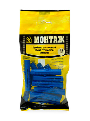 Дюбель распорный 10x60 TCHAPPAI, МОНТАЖ (уп=12шт) 238x286 в Материке