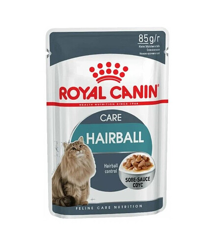 Корм для кошек Royal Canin Hairball Care кусочки в соусе (85г) 438x503 в Материке