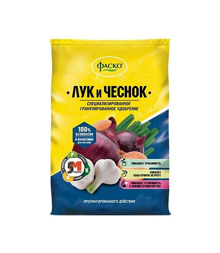 Удобрение Лук и Чеснок минеральное тукосмесь 5М (1кг), ФАСКО 438x503 в Материке