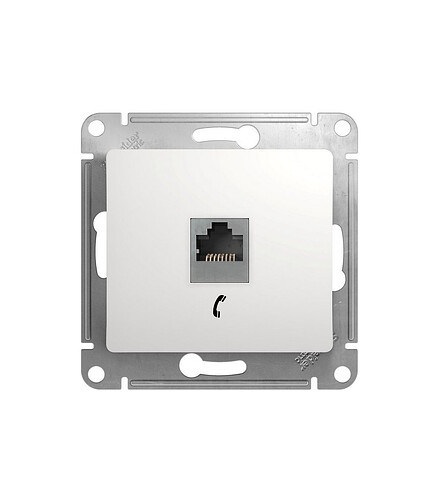 Розетка ТЛФ SE GLOSSA GSL000181T белый 438x503 в Материке