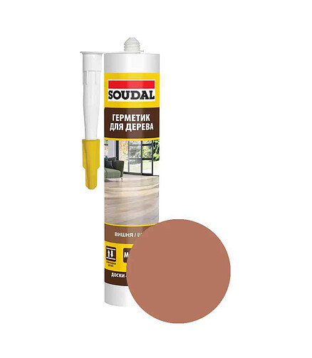 Герметик SOUDAL для паркета вишня, 280мл 438x503 в Материке
